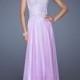 Popular Sweetheart A-line Lace Chiffon Prom Dress PD2611