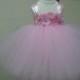 Pink Flower Girl Dresses Birthday Dress Tulle Dress Wedding Dress Pink Tulle Ball Gown Toddler Tutu Dress Baby Dress 1T 2T 3T 4T 5T 6T 8T 10