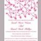 DIY Wedding Invitation Template Editable Word File Instant Download Printable Pink Invitation Elegant Wedding Invitation Heart Invitation