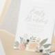 Blush floral wedding invitation, romantic wedding invitation, watercolor floral, pink wedding, blush and gray wedding, peach and gray