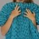 Chunky Knit blanket, Handmade Gifts, Wool blanket, Knitted blanket, Chunky blanket, Knit Throw, super bulky blanket, Bulky Gift, Turquoise