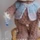Plush Teddy Bear woodland plush bear beige stuffed bear woodland animal cute little bear crochet animal softie crochet bear Christmas toy