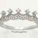 Sterling Silver Crown Ring ,CZ Ring,Tiara Ring,Princess Ring