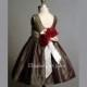 EMILIE- Silk dupioni shantung flower girl dress - sizes 6 months to 8 in your choice of over 40 colors