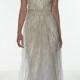 Amsale 'Talia' Hand Beaded Low V-Neck Gown (In Stores Only) 