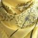 Dandelion Print Scarf. Shawl, wrap, cover up. Dandelion wish seed printed scarf. Silkscreened linen weave pashmina. grey on yellow & more.
