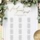 Gold Wedding Seating Chart, Seating Chart Printable, Seating Chart Template, Seating Board, Wedding Sign, PDF Instant Download 