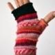 Pink Tones Fingerless Gloves - Winter Gloves - Birthday Gift - Winter Accessories - Women Gloves nO 69.