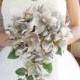 Gatsby Wedding Bouquet with Champagne Clematis & Iridescent Rhinestones for your Wedding, Example Only!! DO NOT PURCHASE