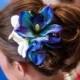 BLUE ORCHID HAIR Clip, Wedding headpiece, hair flowers, hair accessory, bridal clip, silk hair flower, headpiece, Wedding Hair Accessory