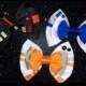 The Dark Side and Orange Droid Inspired Hair Bows