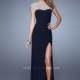 La Femme 21467 Jersey Gown with Metallic Embroidery - Brand Prom Dresses