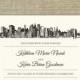 New York City Skyline Wedding invitation suite; SAMPLE ONLY