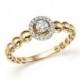 Bloomingdale&#039;s Diamond Beaded Band in 14K White and Yellow Gold, .20 ct. t.w.