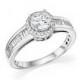 Bloomingdale&#039;s Diamond Halo Engagement Ring in 14K White Gold, 1.10 ct. t.w.