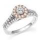 Bloomingdale&#039;s Diamond Halo Engagement Ring in 14K White and Rose Gold, 1.0 ct. t.w.