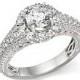 Bloomingdale&#039;s Certified Diamond Halo Ring in 14K White Gold, 2.20 ct. t.w.