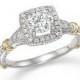 Bloomingdale&#039;s Certified Diamond Ring in 14K White and Yellow Gold, 1.0 ct. t.w.