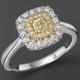 Bloomingdale&#039;s Yellow and White Diamond Ring in 18K White and Yellow Gold