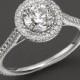 Bloomingdale&#039;s Diamond Engagement Ring 18 Kt. White Gold, 1.25 ct. t.w.