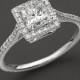 Bloomingdale&#039;s Diamond Engagement Ring 18 Kt. White Gold, 1.25 ct. t.w.