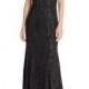 Avery G V-Neck Sequin Lace Gown