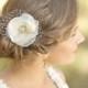Wedding Hair flower, Champagne Wedding hair piece, Bridal headpiece, Champagne accessories, Hair accessories, vintage rustic, Bridal flower