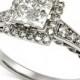 Macy&#039;s Diamond Quad Halo Engagement Ring (1 ct. t.w.) in 14k White Gold