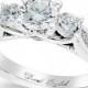 Macy&#039;s Diamond Three-Stone Engagement Ring (2 ct. t.w.) in 14k White Gold