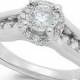 TruMiracle TruMiracle&reg; Diamond Channel Halo Engagement Ring in 14k White Gold (1 ct. t.w.)