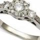 Macy&#039;s Diamond Round Cluster Ring (1/2 ct. t.w.) in 14k White Gold