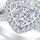 Macy&#039;s Diamond Heart Engagement Ring (1-1/2 ct. t.w.) in 14k White Gold