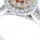 Macy&#039;s Diamond Two-Tone Engagement Ring (1 ct. t.w.) in 14k White Gold and Rose Gold
