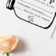Mason jar RSVP rubber stamp for custom DIY wedding invitations  --5687
