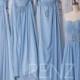 2016 Light Blue Bridesmaid Dress, Mix and Match Prom Dress, Long Maxi Dress, Strapless Wedding Dress, Women Evening Gown (F108/B013C/F198)
