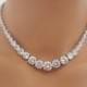 Bridal necklace, Wedding crystal necklace, Rhinestone necklace, Bridesmaid necklace, Cubic ziconia necklace, Bridal jewelry