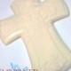 BAPTISM CAKE TOPPER, May God bless you. White chocolate or fondant cross cake centerpiece. Favor for Christening-first communion-baby shower