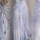 Light blue boho wedding dress, airy romantic feminine dress, prom,unique bridal gown,light blue,elven princes, ice boho queen,rustic wedding
