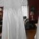 008-Vintage 1980's Satin and Lace Wedding Gown with wonderful RUFFLES on the train- like billows or waves-