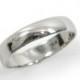 Classic wedding ring. White gold wedding ring. Classic gold wedding ring. 4mm rounded wedding ring. 14k white gold wedding band(gr9294-1447)