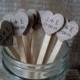 Wooden Drink Stirrers Personalized for Wedding Coffee Stirrer - Set of 25 - Item 1576