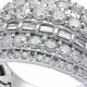 Macy's Diamond Multi-Row Ring in Sterling Silver