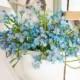 Large bouquet of "Forget-me-not" , cold porcelain, hand modeling, bouquet Provence, shabby chick,expensive decor, never die flowers