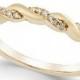 Macy&#039;s Diamond Twisted Band (1/8 ct. t.w.) in 14K Yellow, White or Rose Gold