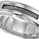Triton Triton Men&#039;s Stainless Steel Ring, Comfort Fit Cable Wedding Band