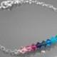 Multicolor Crystal Bracelet Swarovski Crystal 925 Sterling Silver Bracelet Wedding Crystal Bracelet Delicate Crystal Chain Bracelet