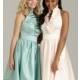 Short Satin Halter Bridesmaid Dress - Brand Prom Dresses