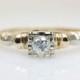 Art Deco Engagement Ring Vintage Engagement Ring Vintage Diamond Ring Gold Art Deco Ring Art Deco Diamond Ring Unique Engagement 1920s Ring