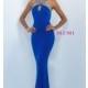 Long Open Back Keyhole Prom Dress by Blush - Discount Evening Dresses 