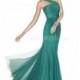 Attractive Sleeveless Floor Length Mermaid One Shoulder Tulle Evening Dresses With Beading - Compelling Wedding Dresses